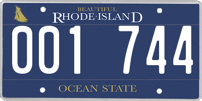 RI license plate 001744