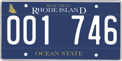 RI license plate 001746