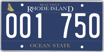 RI license plate 001750