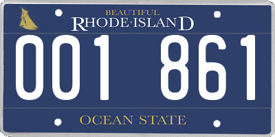 RI license plate 001861