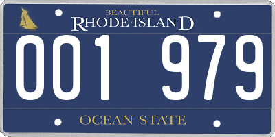 RI license plate 001979