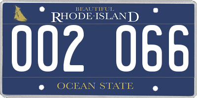 RI license plate 002066