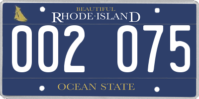 RI license plate 002075