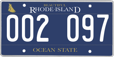 RI license plate 002097