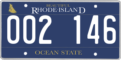 RI license plate 002146