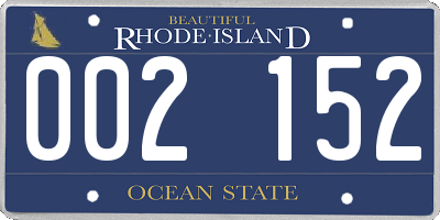 RI license plate 002152