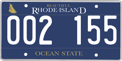 RI license plate 002155