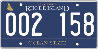 RI license plate 002158