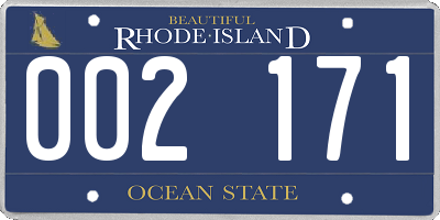 RI license plate 002171