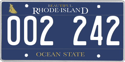 RI license plate 002242