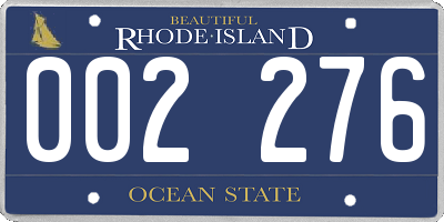 RI license plate 002276