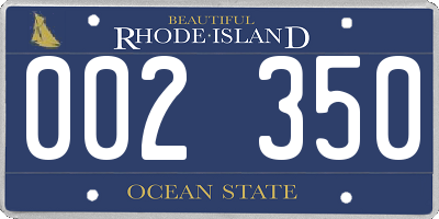 RI license plate 002350
