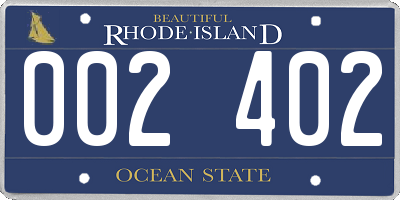 RI license plate 002402