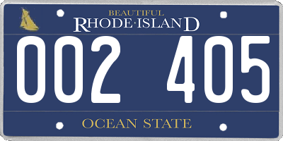 RI license plate 002405