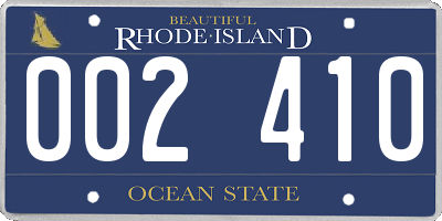 RI license plate 002410