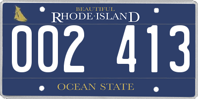 RI license plate 002413