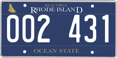 RI license plate 002431