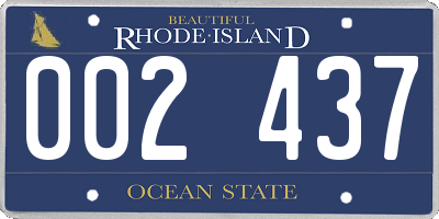 RI license plate 002437