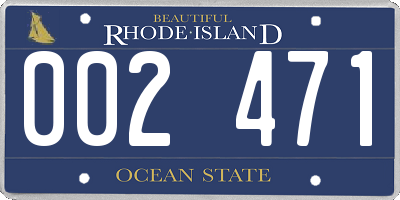 RI license plate 002471