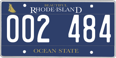 RI license plate 002484