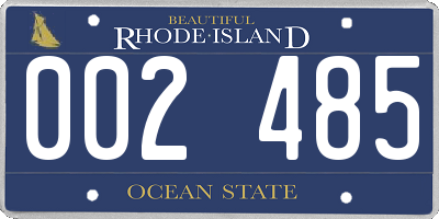RI license plate 002485