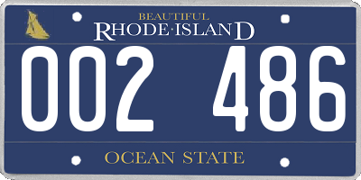 RI license plate 002486