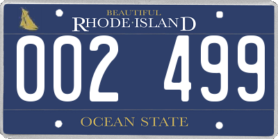 RI license plate 002499