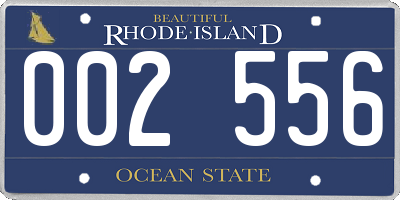 RI license plate 002556