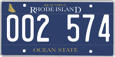 RI license plate 002574