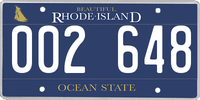 RI license plate 002648