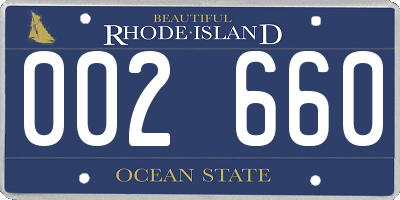 RI license plate 002660