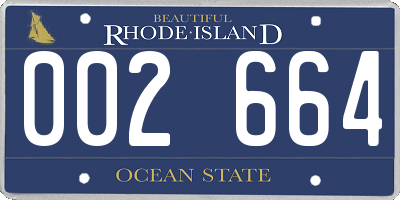 RI license plate 002664