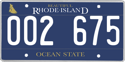 RI license plate 002675