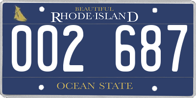 RI license plate 002687