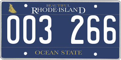 RI license plate 003266