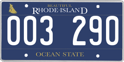 RI license plate 003290