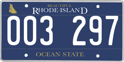 RI license plate 003297