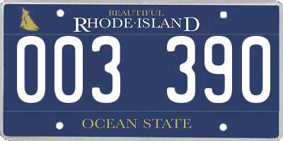 RI license plate 003390