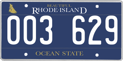RI license plate 003629