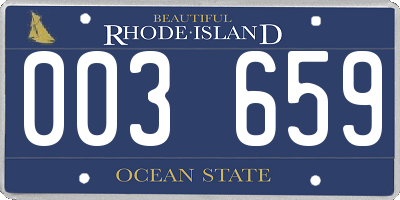 RI license plate 003659