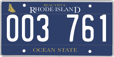 RI license plate 003761