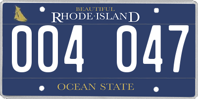 RI license plate 004047