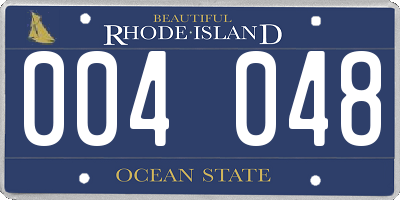 RI license plate 004048