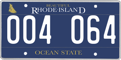 RI license plate 004064