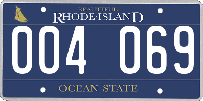 RI license plate 004069