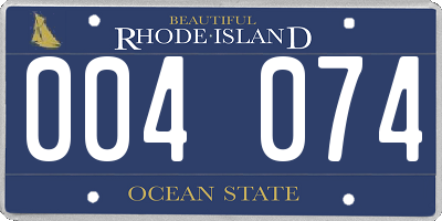 RI license plate 004074
