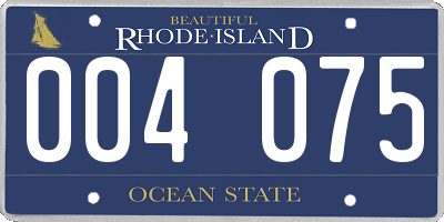 RI license plate 004075