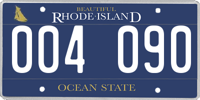 RI license plate 004090