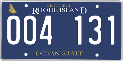 RI license plate 004131