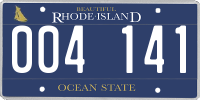 RI license plate 004141